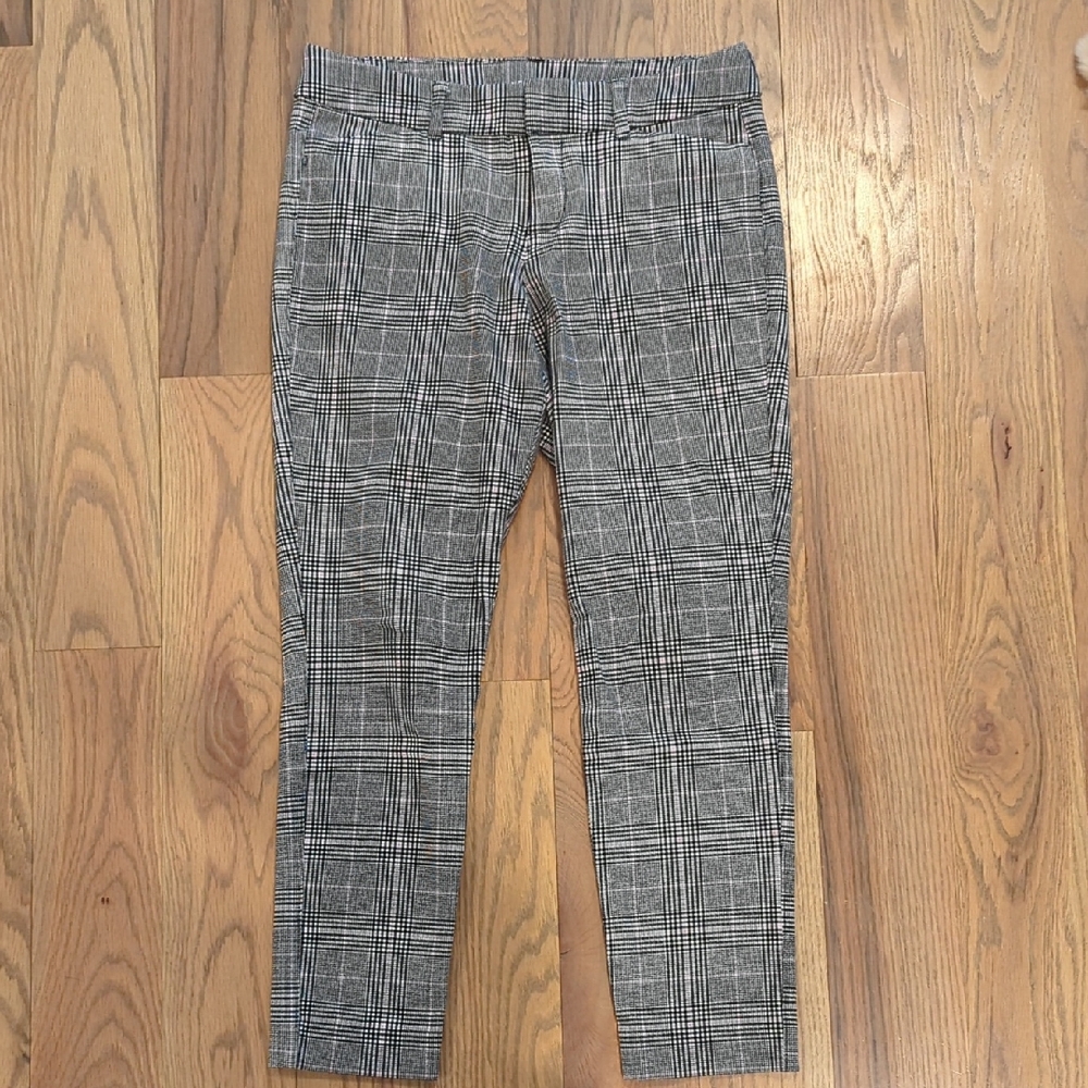 Old Navy Pixie Plaid Skinny Ankle Length Pants Sz 4